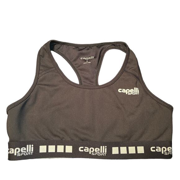 Capelli Womens Black Racerback Sports Bra - Size Small - Picture 1 of 4
